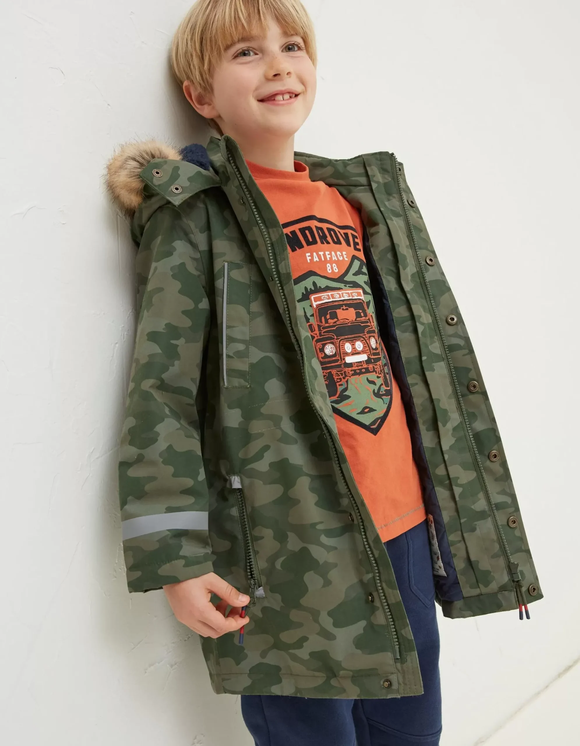 Boys FatFace View All|3 In 1 Waterproof Coat