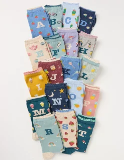 Women FatFace View All|1 Pack Alphabet Socks