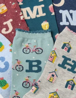 Women FatFace View All|1 Pack Alphabet Socks