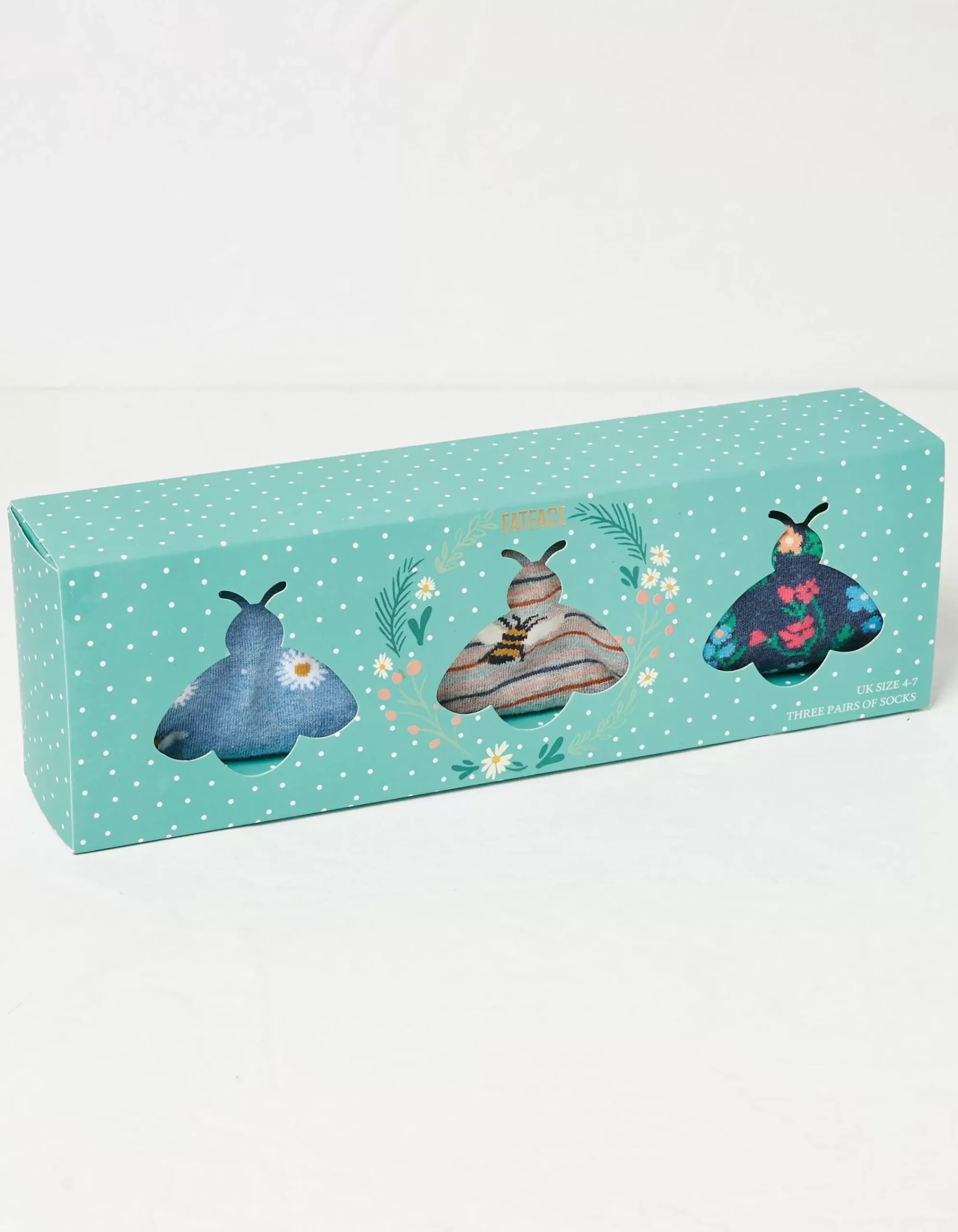 Women FatFace View All|3 Pack Bee Socks In A Box