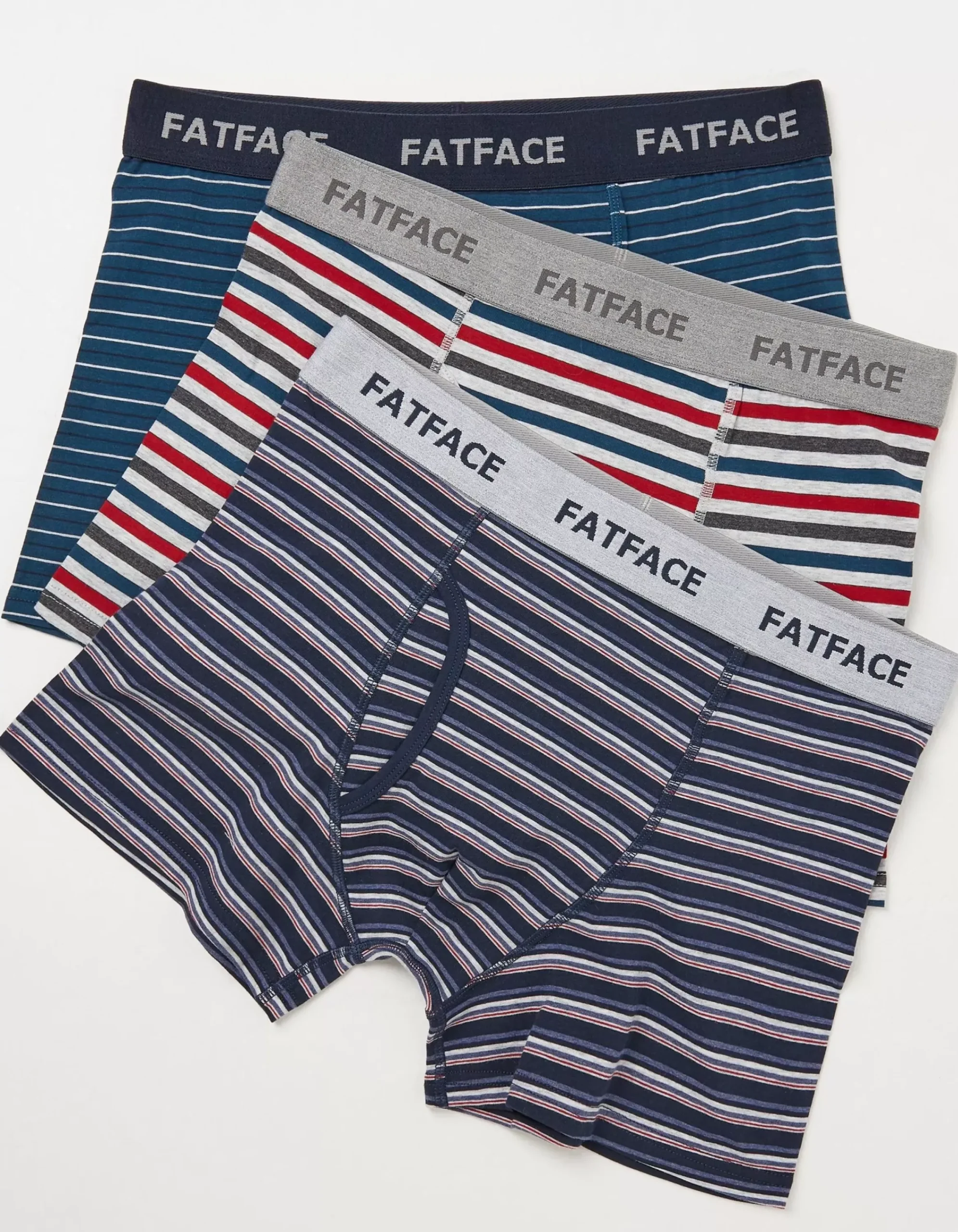 Men FatFace View All|3 Pack Chesil Stripe Boxers