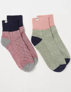 Women FatFace View All|2 Pack Colourblock Outdoor Boot Socks