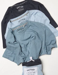 Men FatFace T-Shirts|3 Pack Cotton T-Shirts