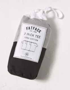 Men FatFace T-Shirts|3 Pack Cotton T-Shirts