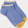 Women FatFace View All|1 Pack Daisy Trim Trainer Socks