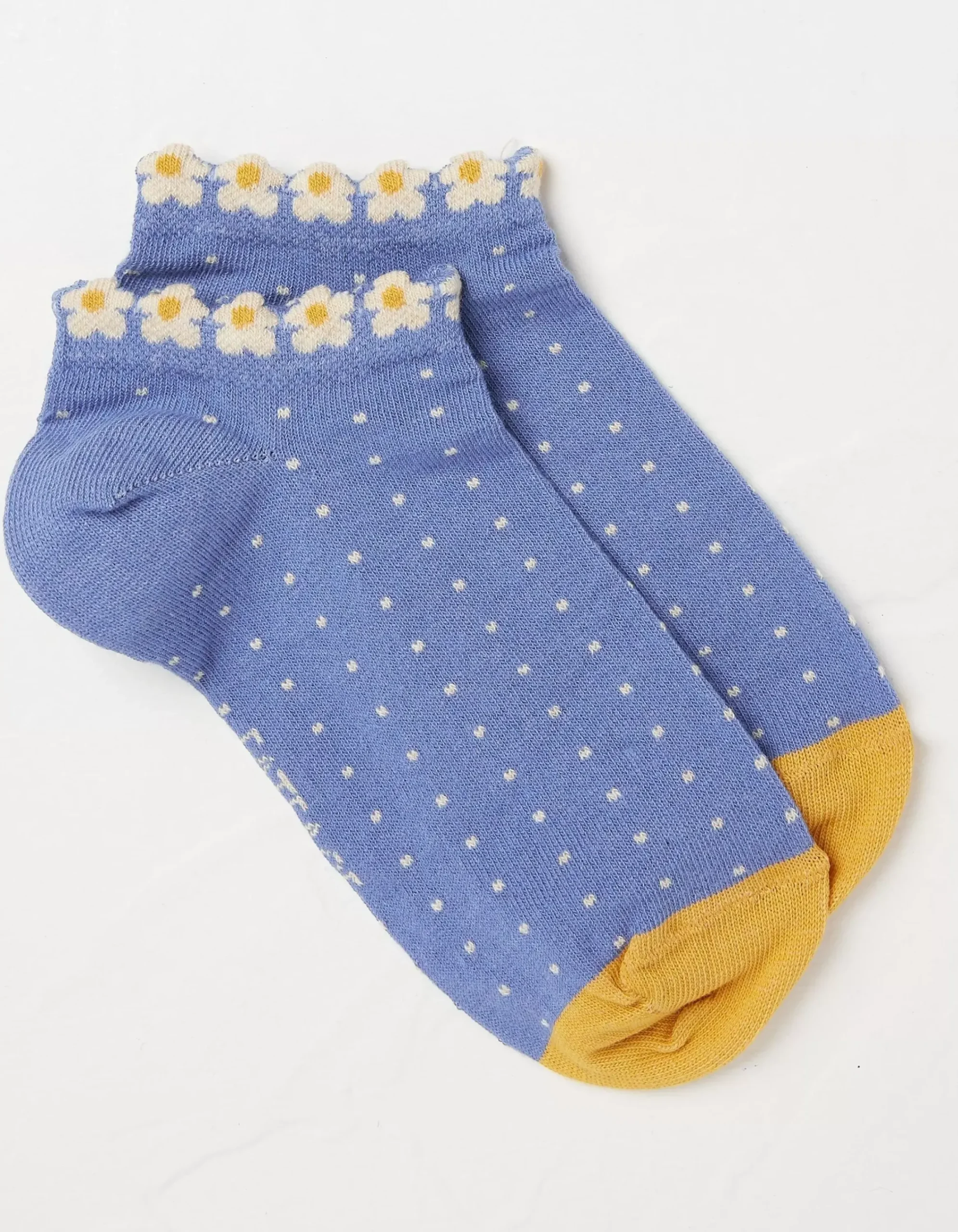 Women FatFace View All|1 Pack Daisy Trim Trainer Socks