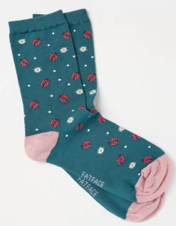 Women FatFace View All|1 Pack Ditsy Ladybird Socks