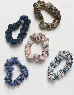 Women FatFace View All|5 Pack Elsewhere Print Scrunchies