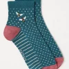 Women FatFace View All|1 Pack Embroidered Bee Rib Socks