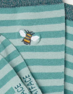 Women FatFace View All|1 Pack Embroidered Bee Stripe Socks