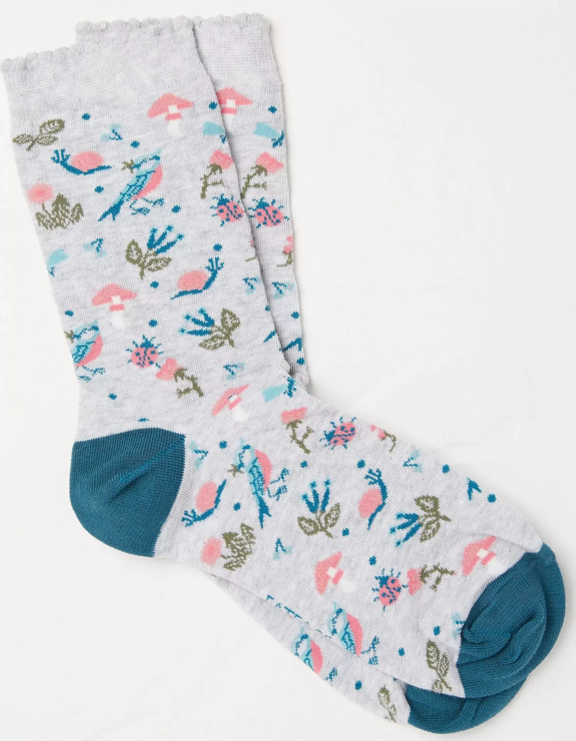 Women FatFace View All|1 Pack Floral Bird Socks