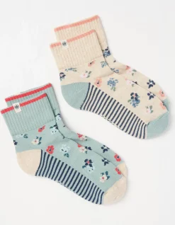 Women FatFace View All|2 Pack Floral Outdoor Boot Socks
