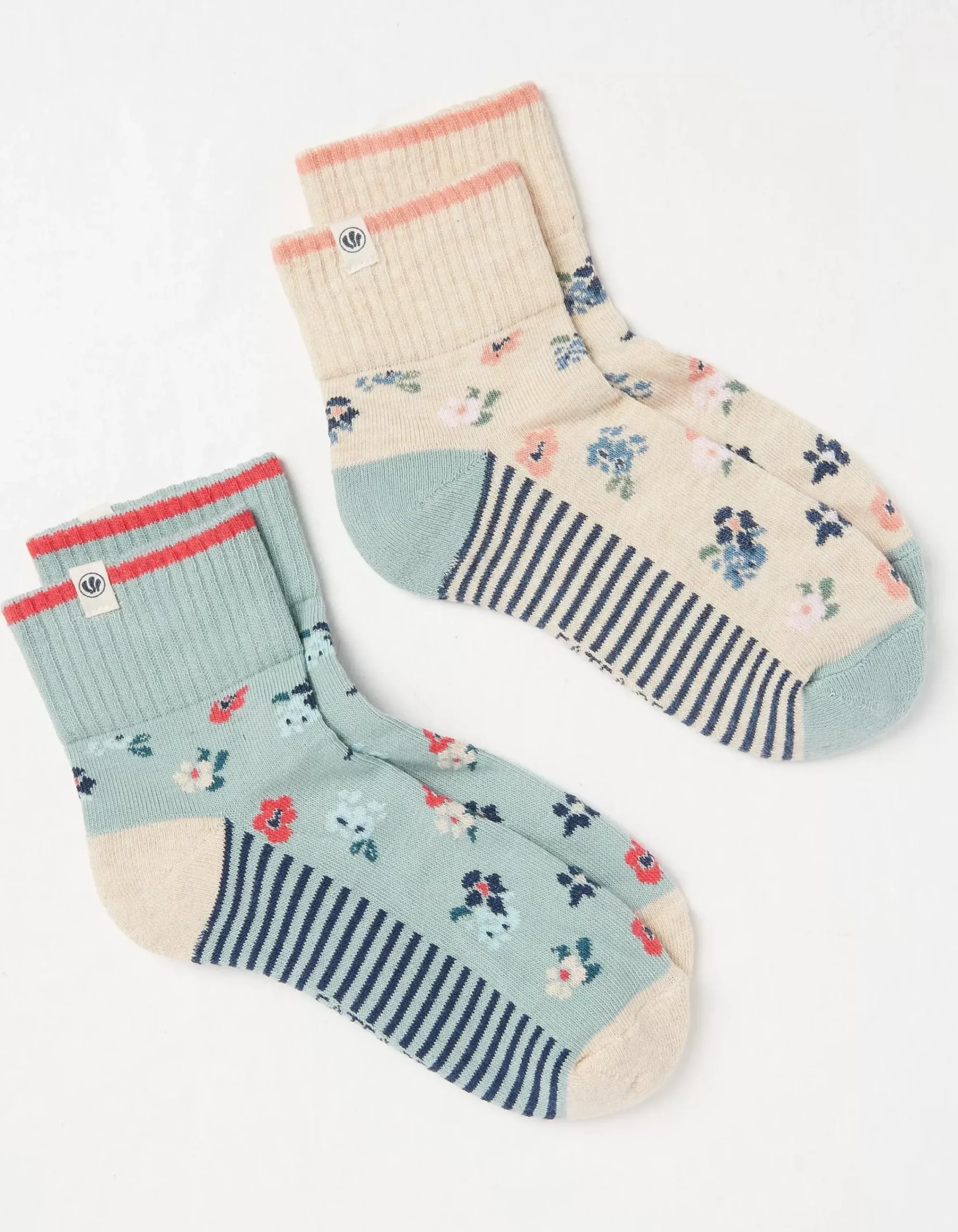 Women FatFace View All|2 Pack Floral Outdoor Boot Socks