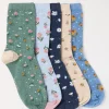 Women FatFace View All|5 Pack Floral Socks