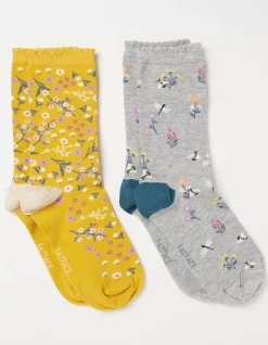 Gifts FatFace View All|2 Pack Floral Socks In A Box