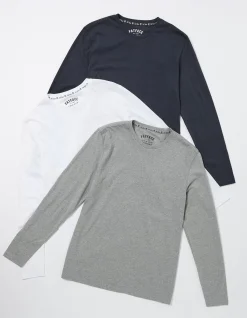 Men FatFace View All|3 Pack Long Sleeve T-Shirts
