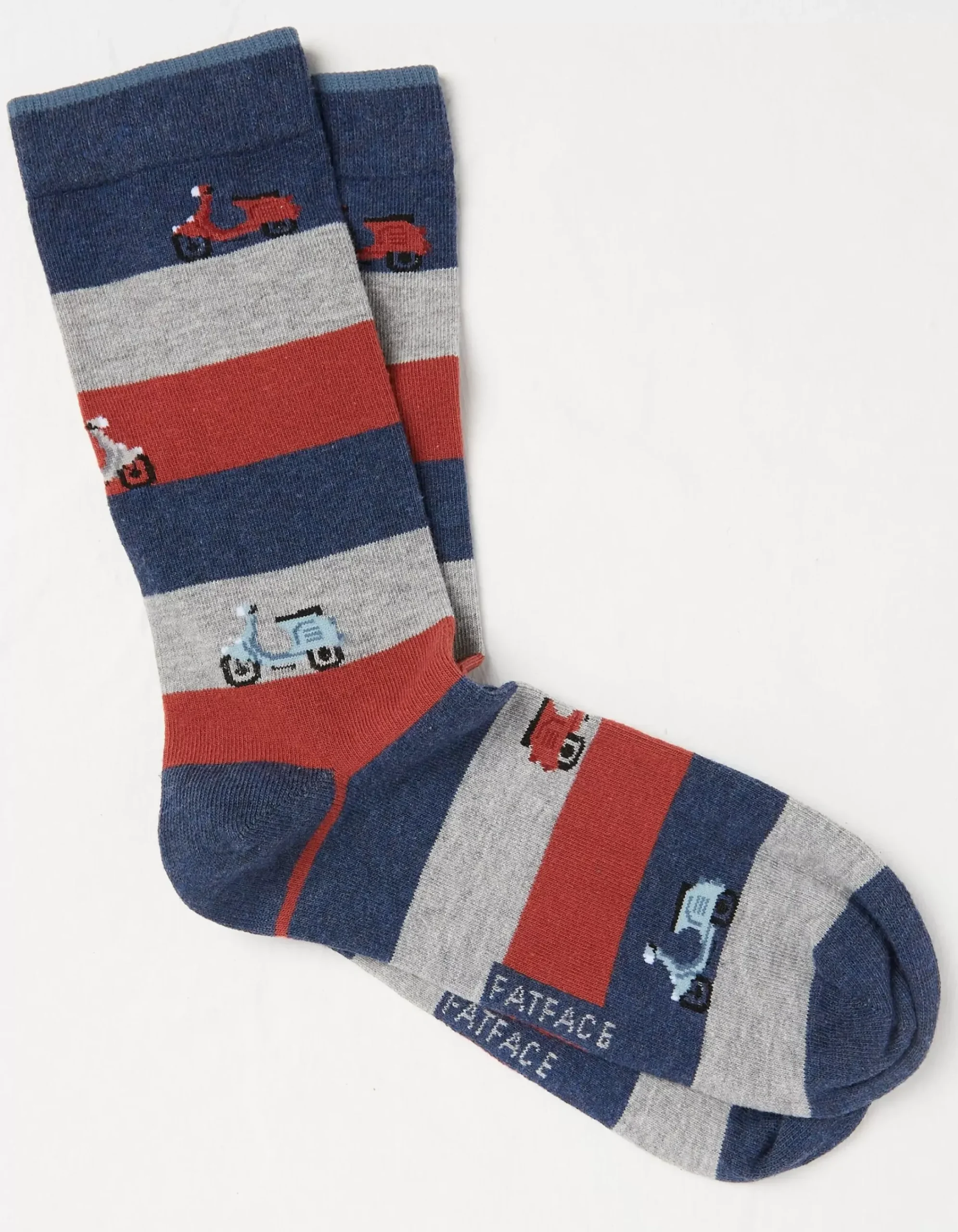 Men FatFace View All|1 Pack Moped Stripe Socks