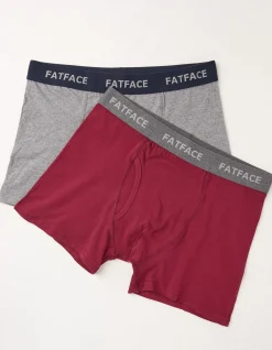 Men FatFace View All|2 Pack Plain Boxers