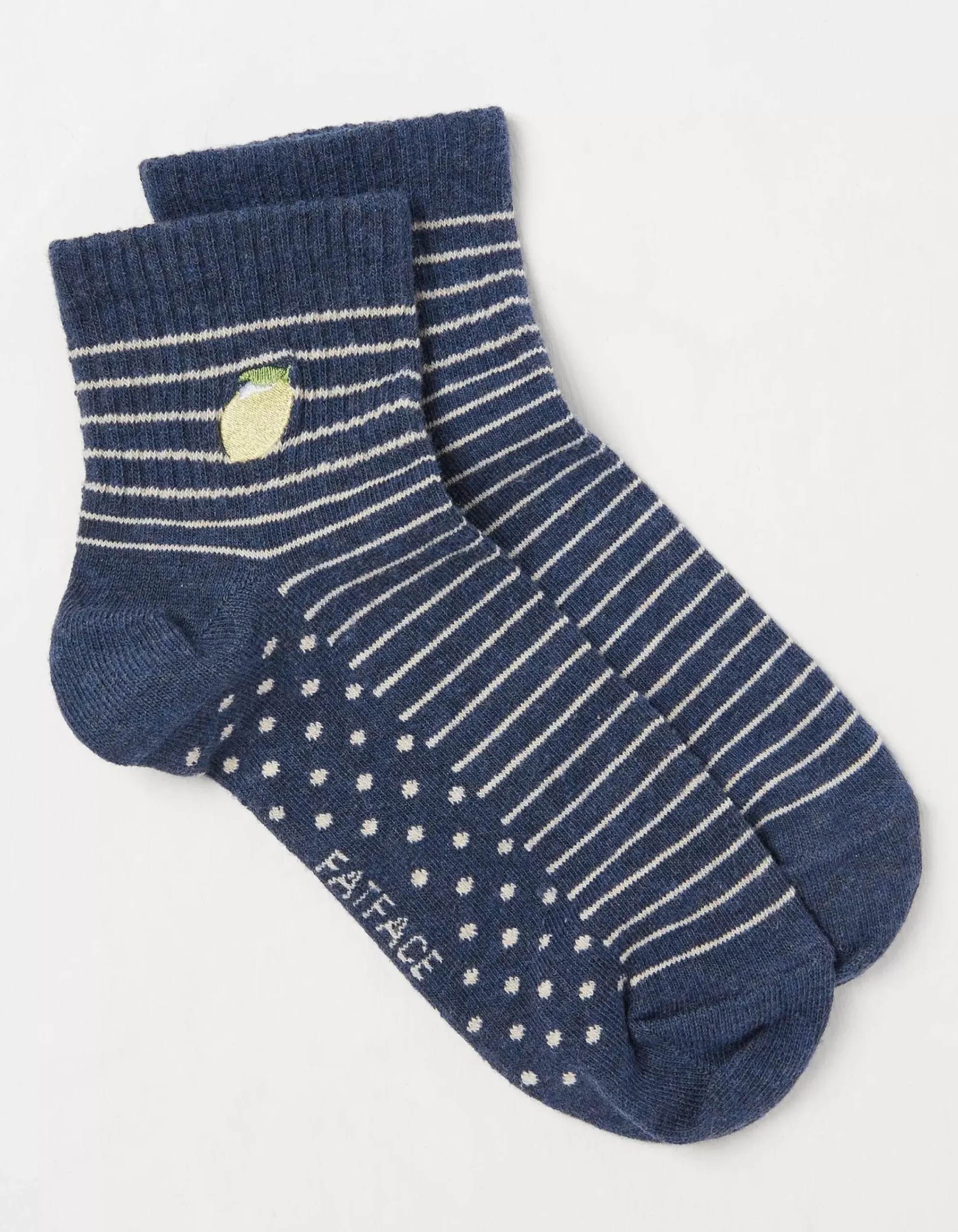 Women FatFace View All|1 Pack Stripe Lemon Socks