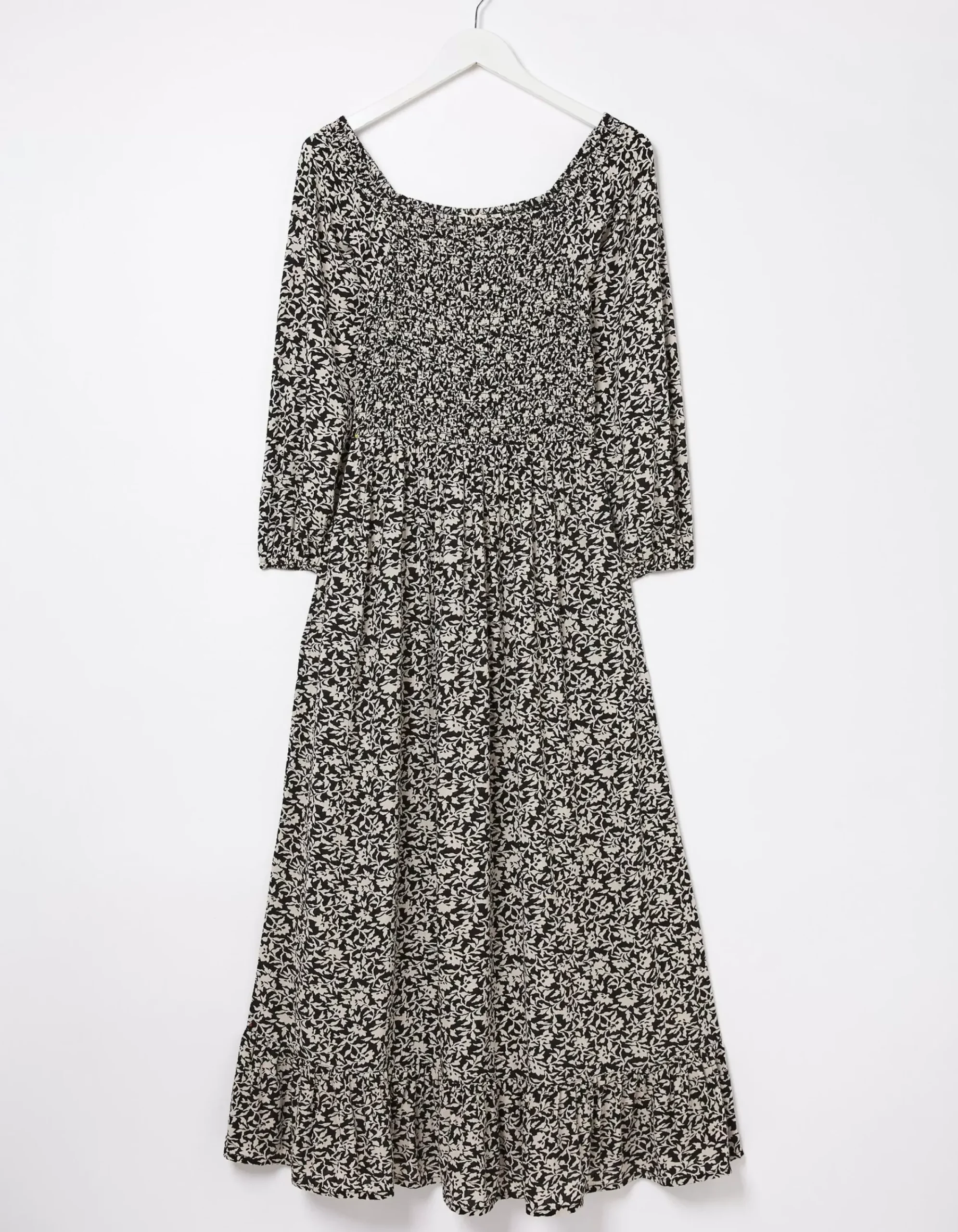 Women FatFace Dresses|Adele Mono Vines Midi Dress