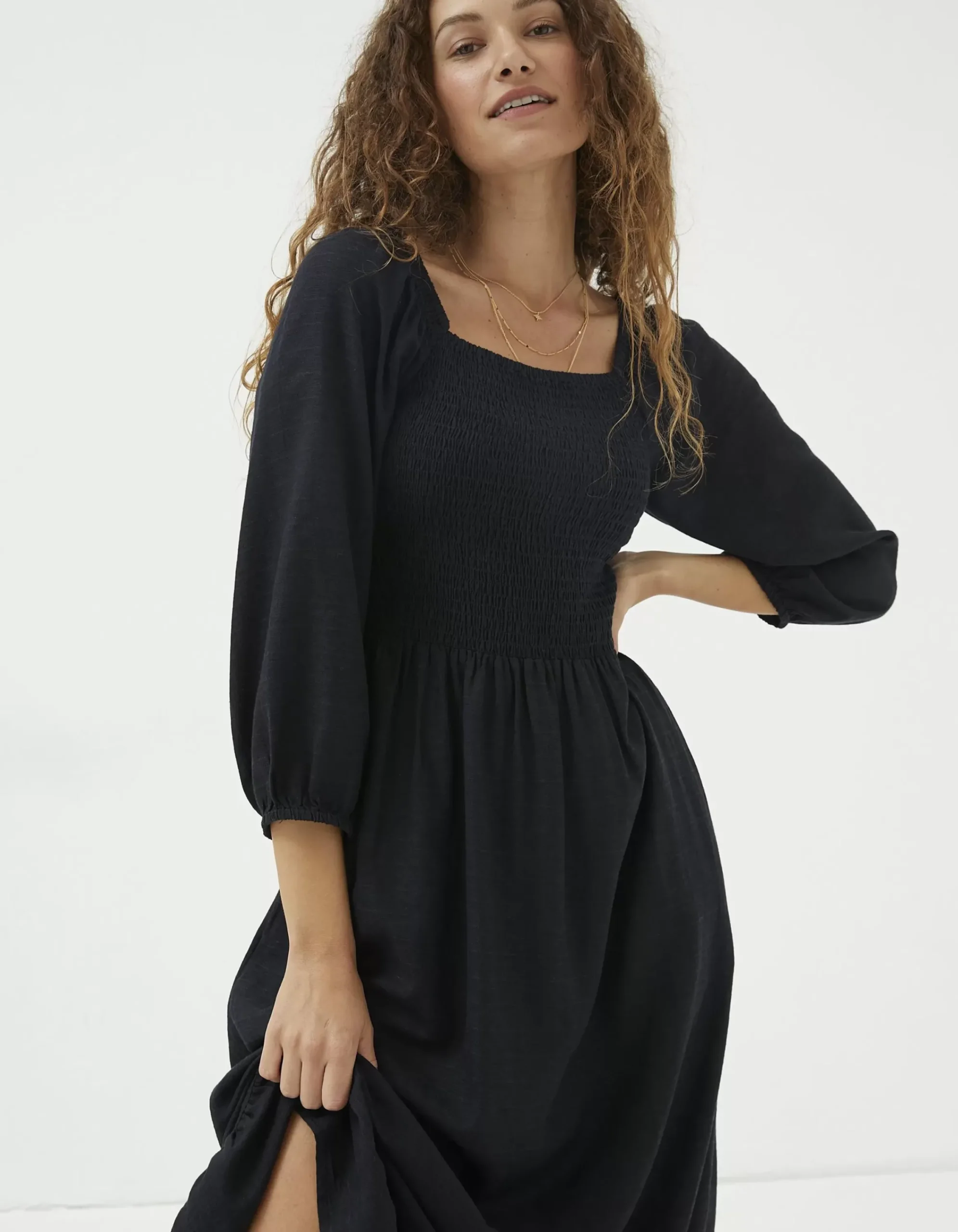 Women FatFace View All|Adele Shirred Midi Dress