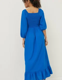Women FatFace Dresses|Adele Shirred Midi Dress