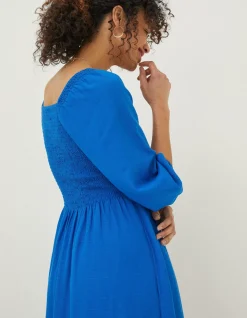 Women FatFace Dresses|Adele Shirred Midi Dress