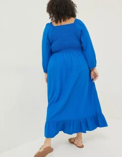 Women FatFace Dresses|Adele Shirred Midi Dress