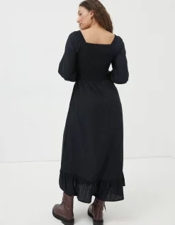 Women FatFace Dresses|Adele Shirred Midi Dress
