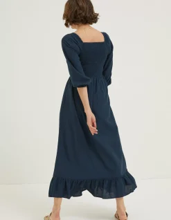 Women FatFace Dresses|Adele Shirred Midi Dress