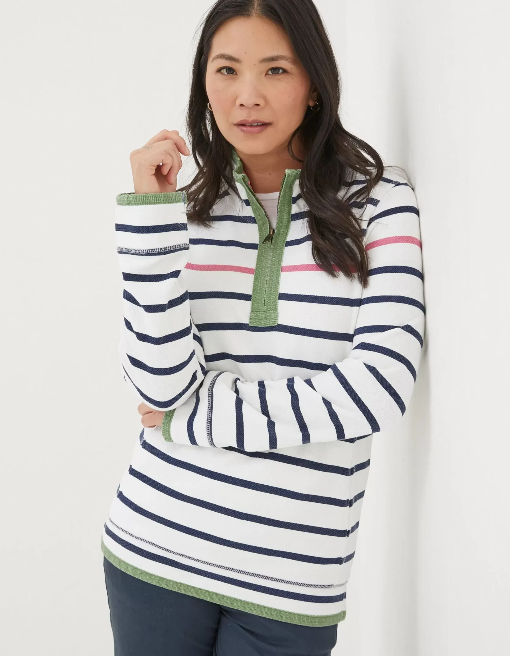 Women FatFace View All|Airlie Breton Stripe Sweatshirt