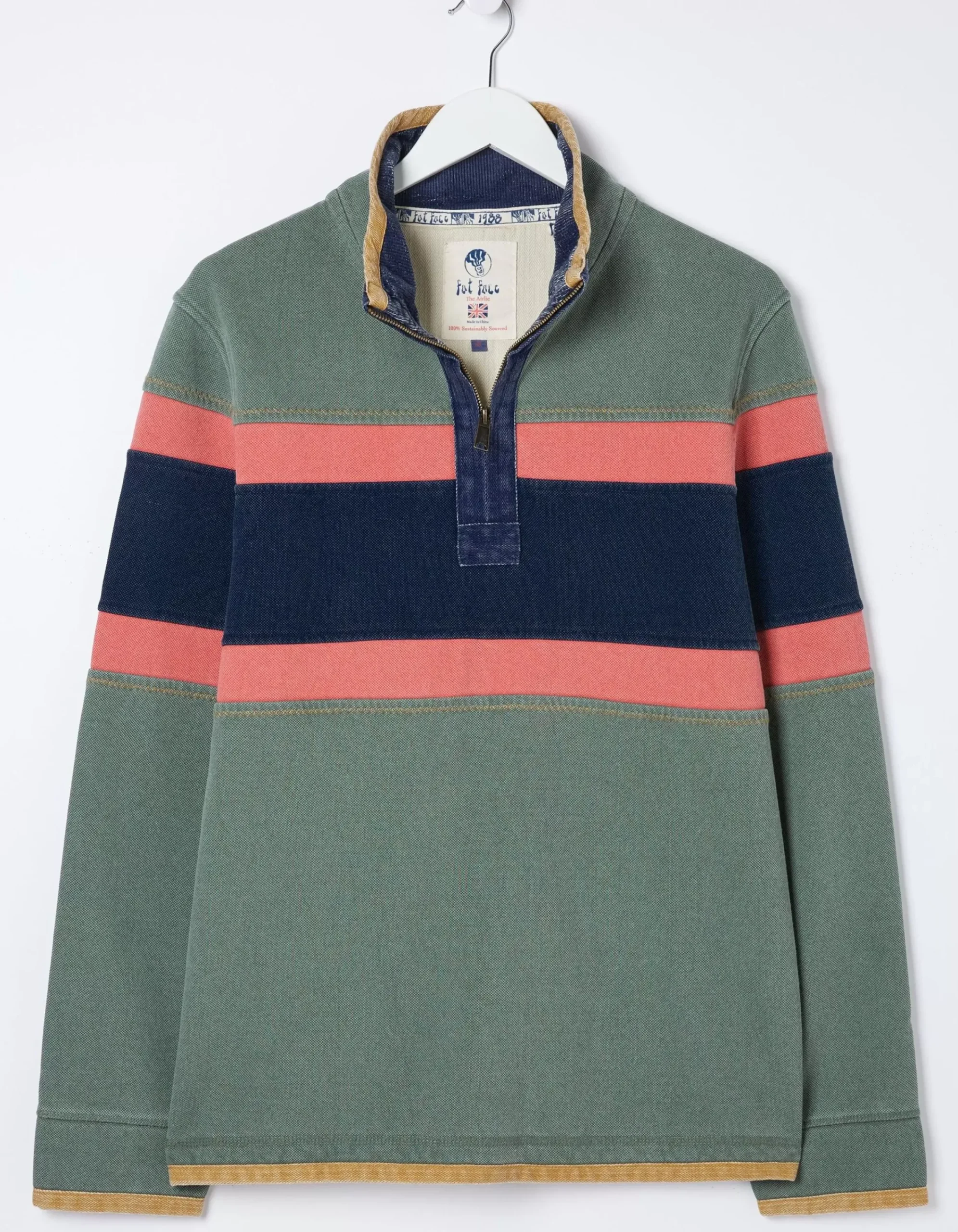 Men FatFace Sweatshirts & Hoodies|Airlie Chest Stripe Sweatshirt