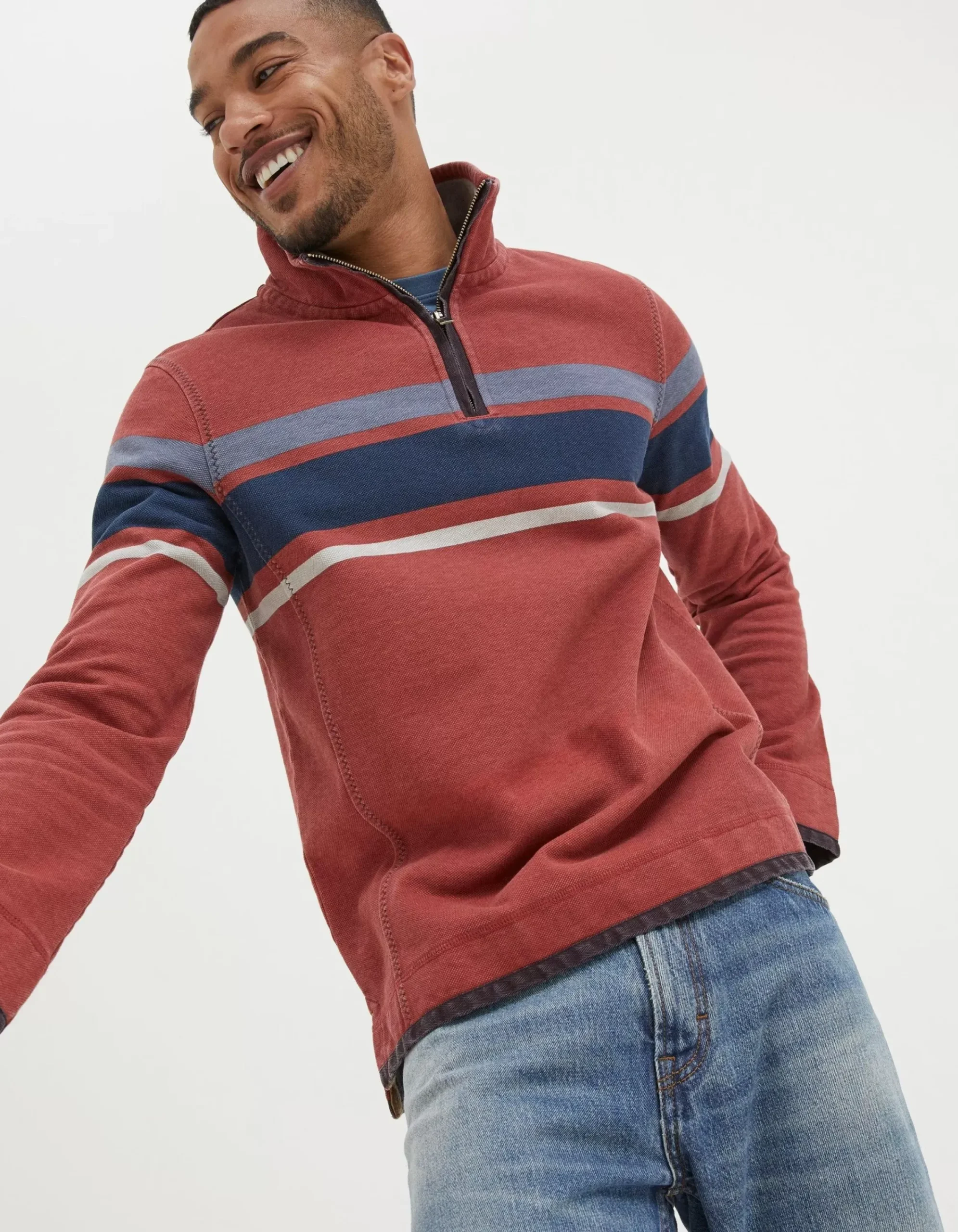 Men FatFace View All|Airlie Chest Stripe Sweatshirt