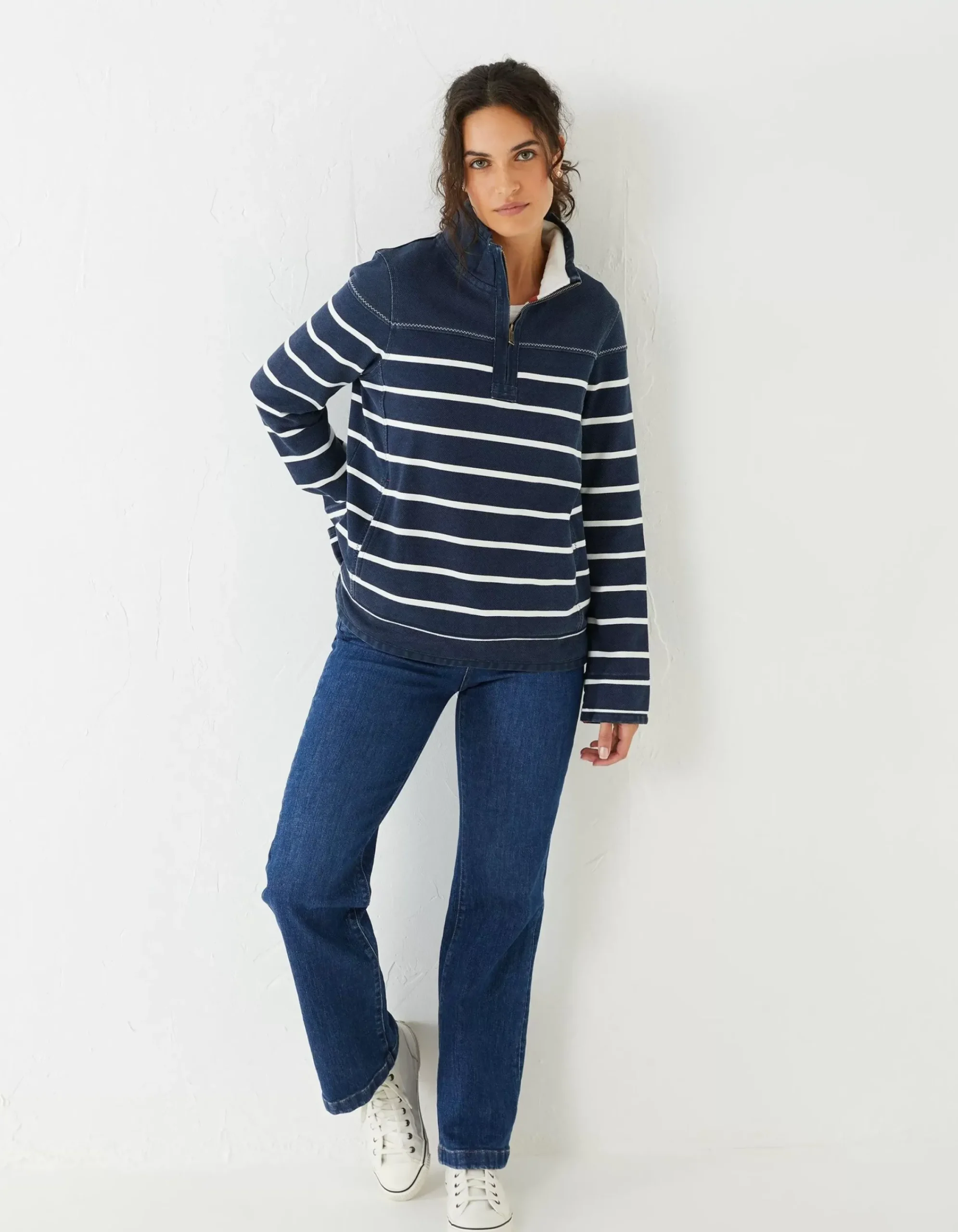 Women FatFace Sweatshirts & Hoodies|Airlie Classic Breton Sweatshirt