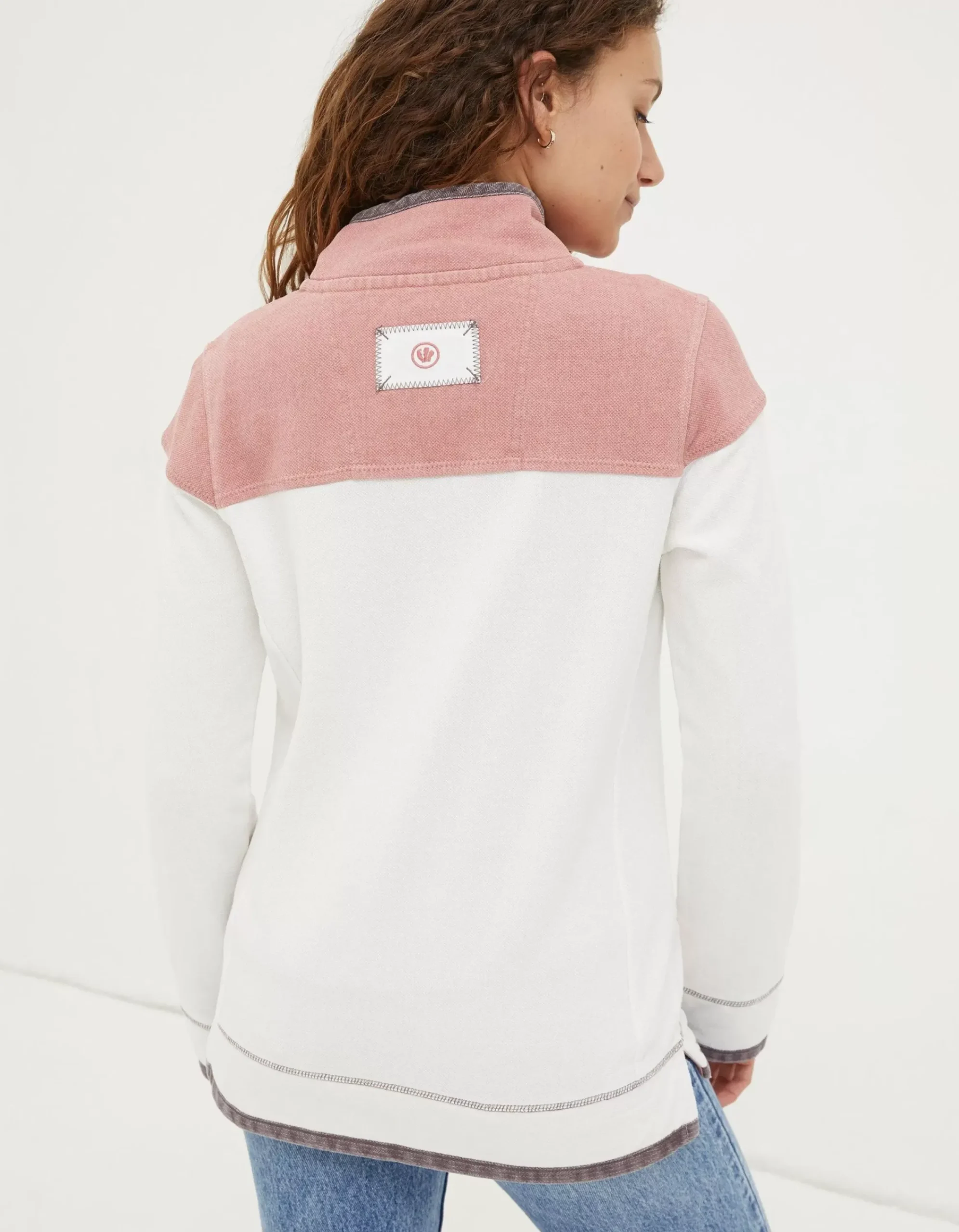 Women FatFace Sweatshirts & Hoodies|Airlie Colour Block Sweatshirt