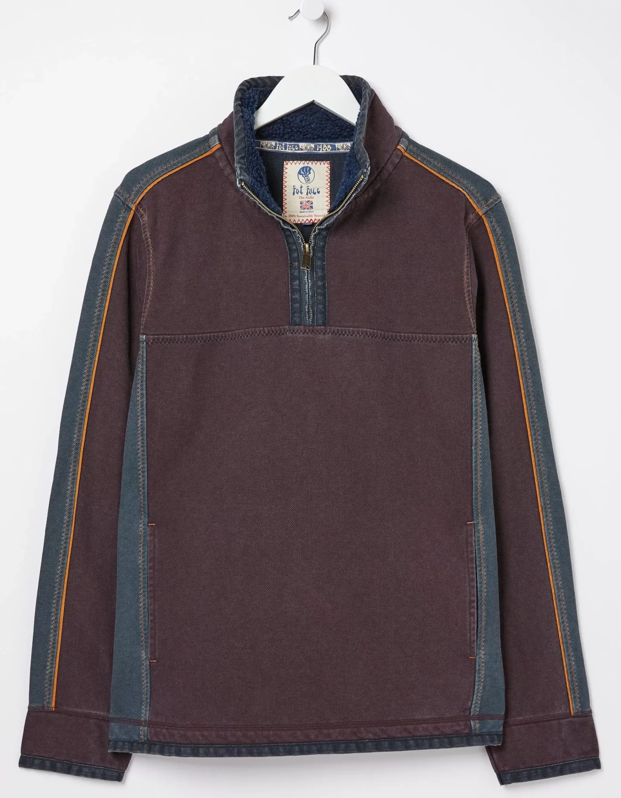 Men FatFace Sweatshirts & Hoodies|Airlie Colour Block Sweatshirt