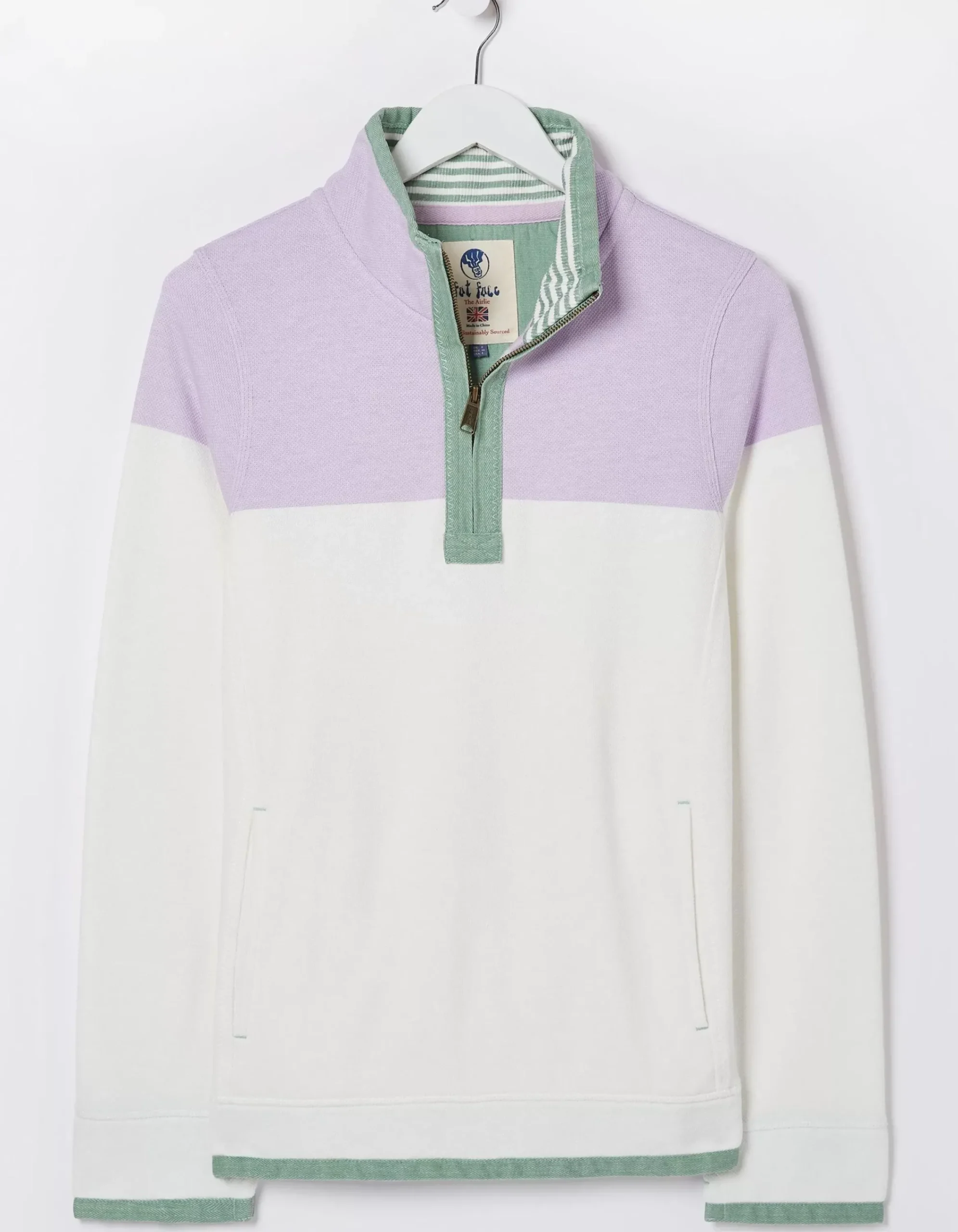 Women FatFace Sweatshirts & Hoodies|Airlie Colour Block Sweat