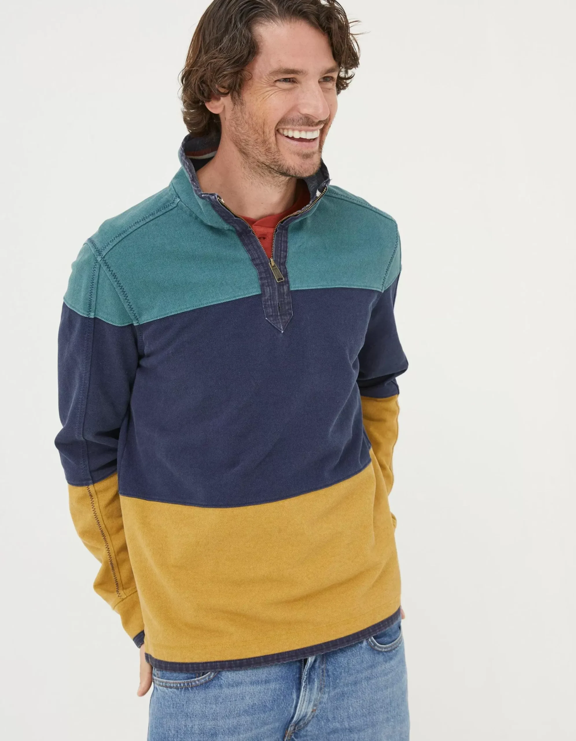 Men FatFace View All|Airlie Cut And Sew Sweatshirt