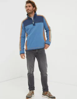 Men FatFace Sweatshirts & Hoodies|Airlie Panel Contrast Sweatshirt