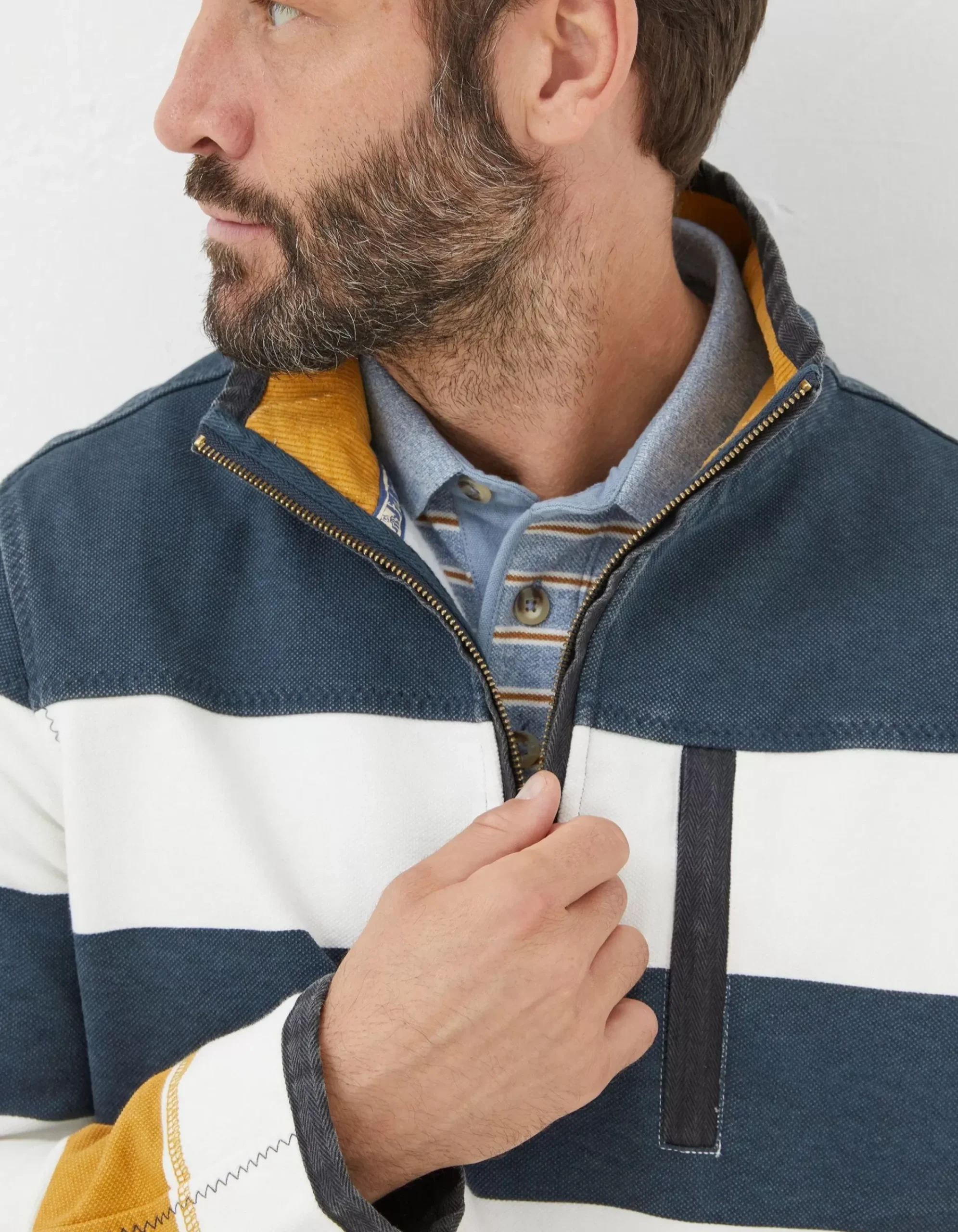 Men FatFace View All|Airlie Rugby Stripe Sweatshirt