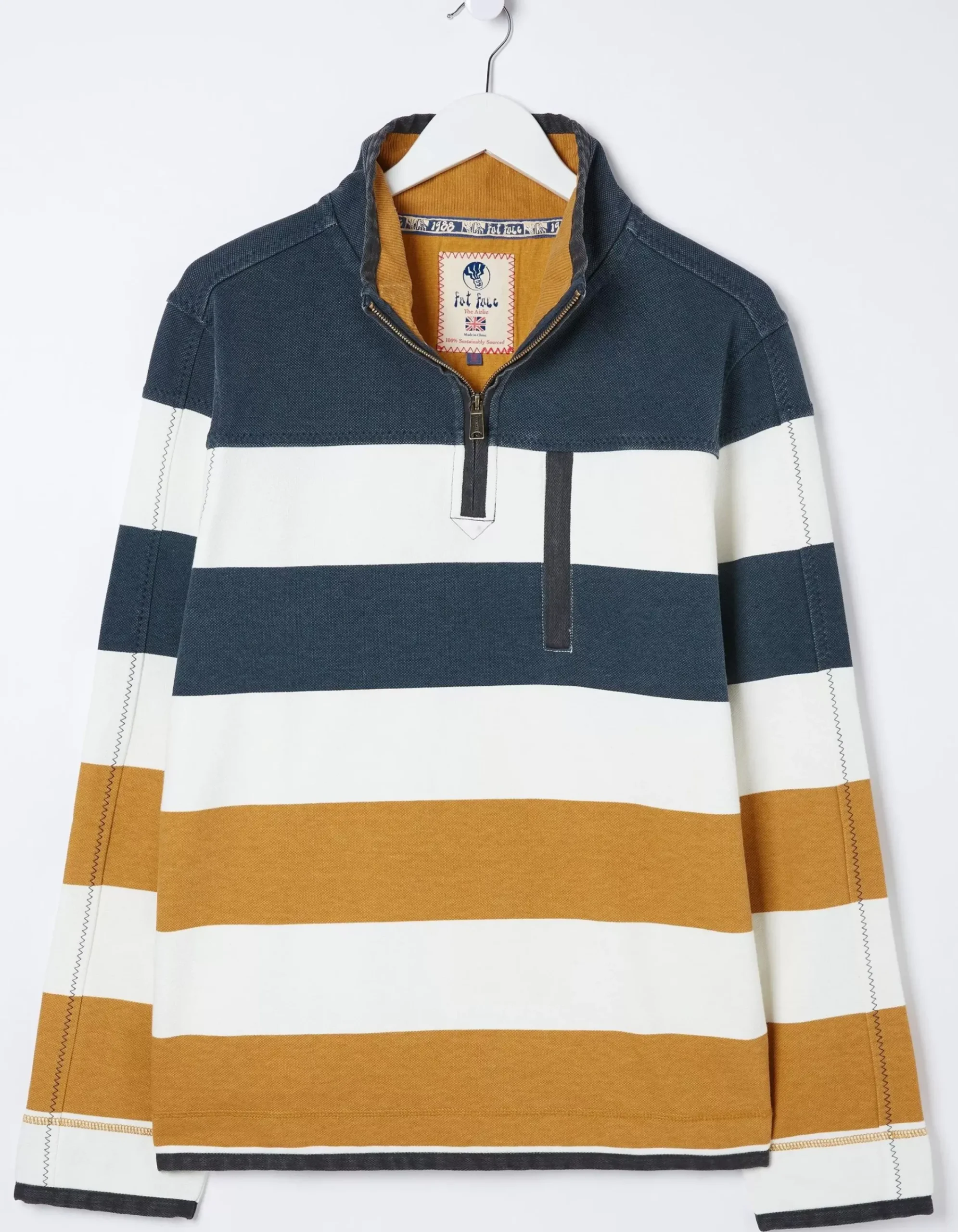 Men FatFace View All|Airlie Rugby Stripe Sweatshirt