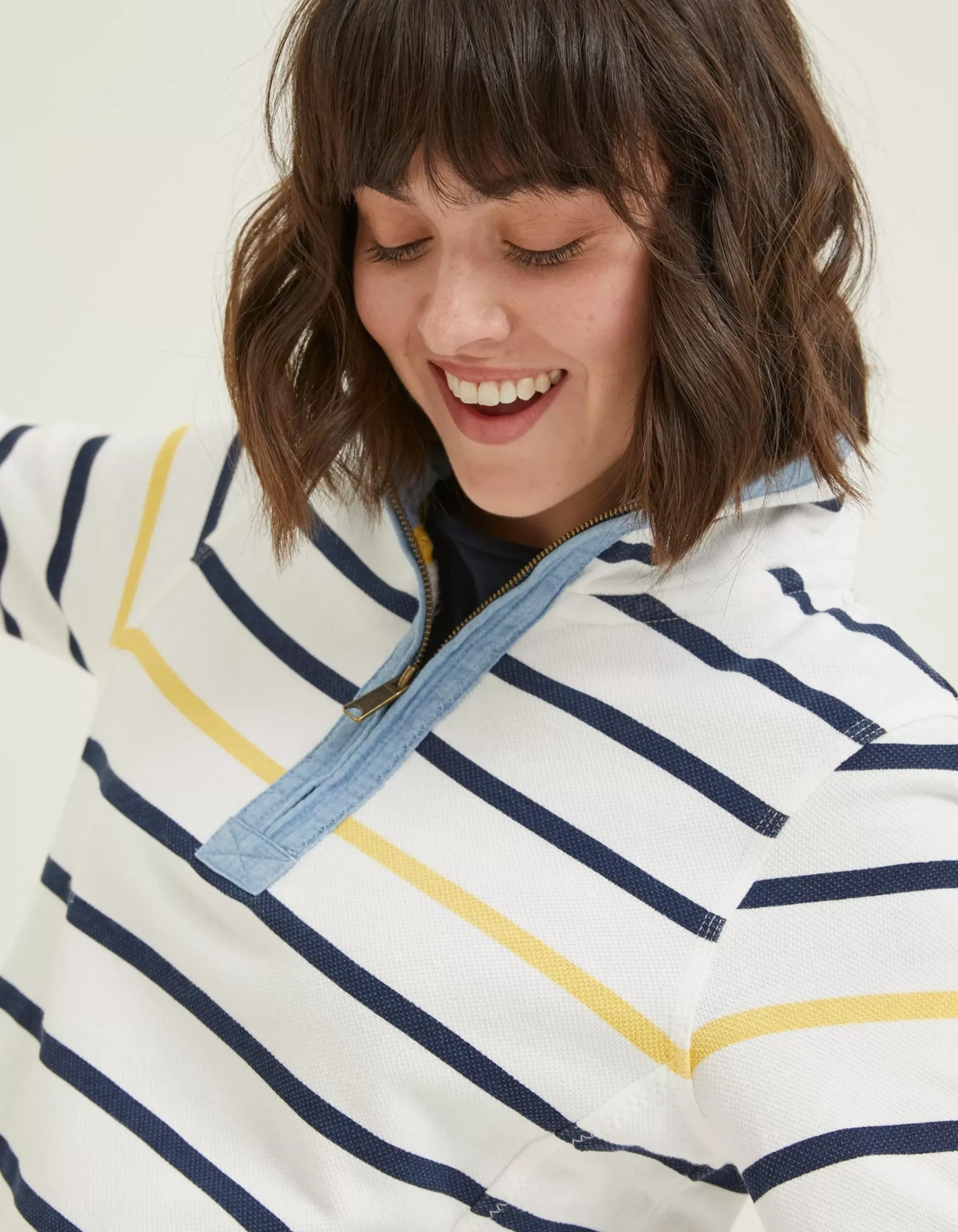 Women FatFace Sweatshirts & Hoodies|Airlie Stripe Sweat
