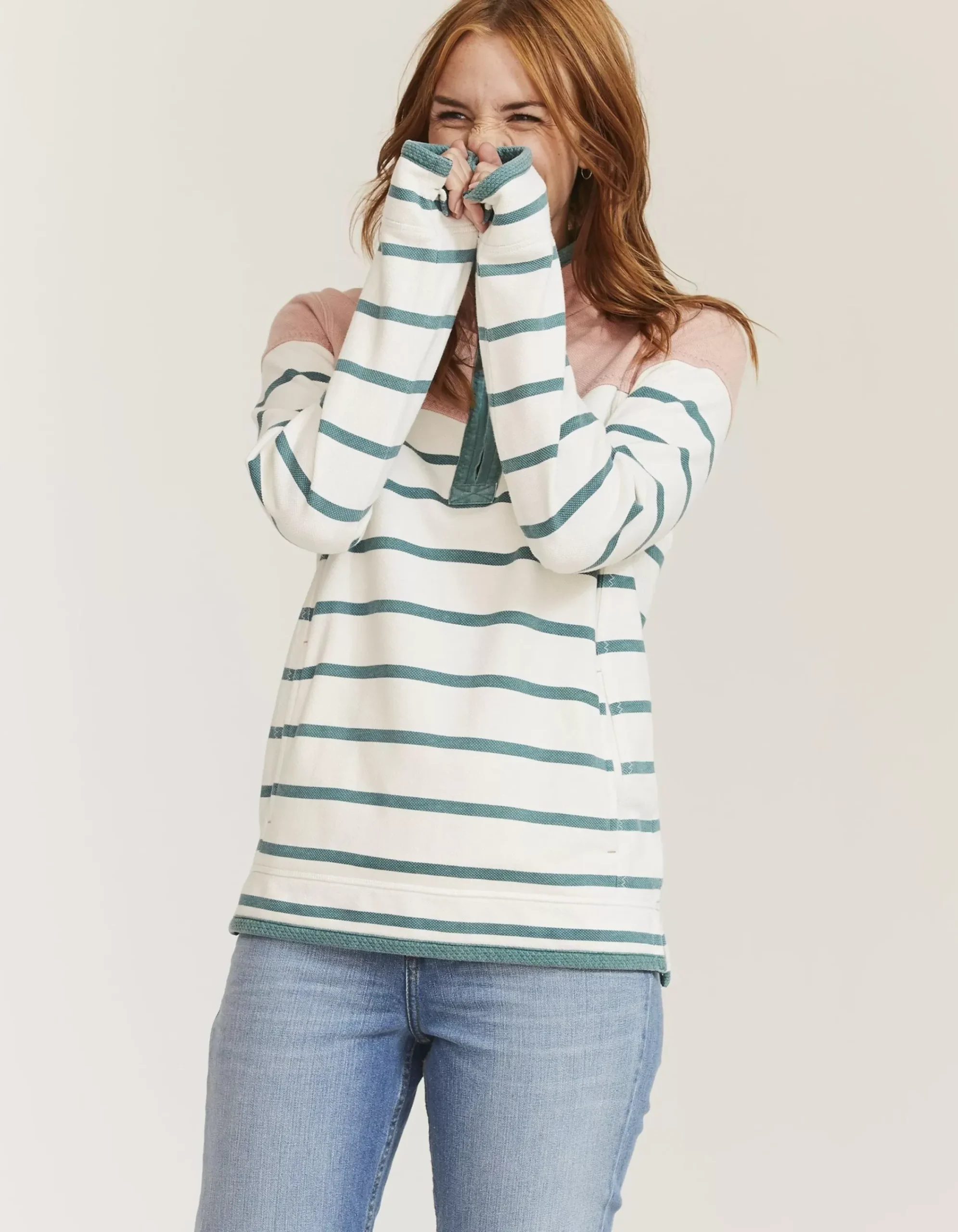 Women FatFace Sweatshirts & Hoodies|Airlie Stripe Yolk