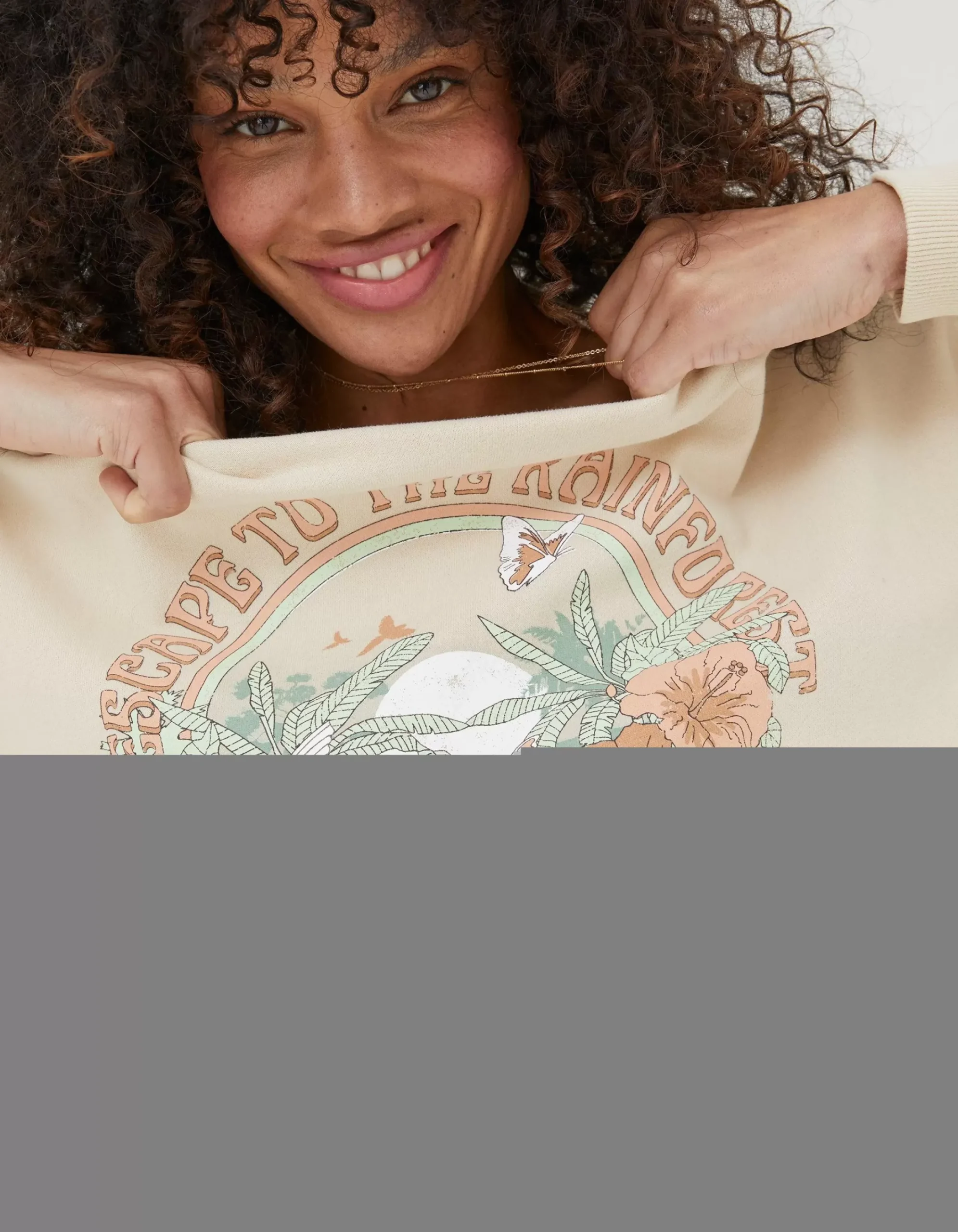 Women FatFace Sweatshirts & Hoodies|Alex Rainforest Crew Sweatshirt