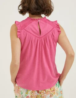 Women FatFace Tops & T-Shirts|Ali Frill Sleeve Top