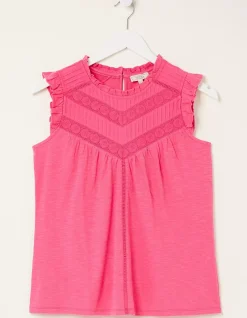 Women FatFace Tops & T-Shirts|Ali Frill Sleeve Top