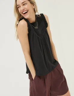 Women FatFace Tops & T-Shirts|Ali Frill Sleeve Top