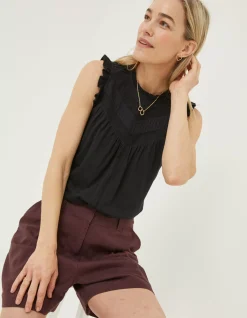 Women FatFace Tops & T-Shirts|Ali Frill Sleeve Top