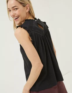 Women FatFace Tops & T-Shirts|Ali Frill Sleeve Top