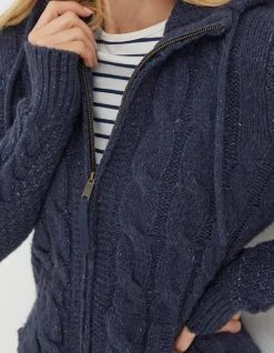 Women FatFace Knitwear|Alicia Zip Through Hoodie